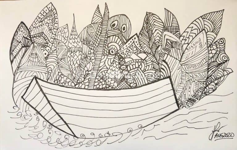 Doodle: Boat at Sea